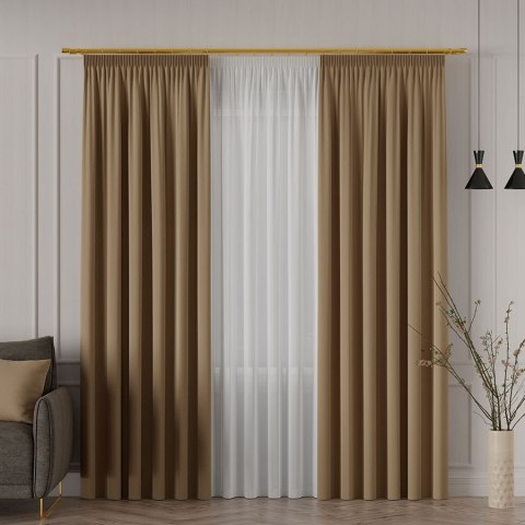 SERINA Tkanina dekoracyjna, wys. 300cm, kolor 025 ciemny beżowy 318744/TDP/025/000300/1