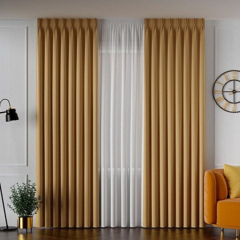 SERINA Tkanina dekoracyjna, wys. 300cm, kolor 027 kremowożółty 318744/TDP/027/000300/1