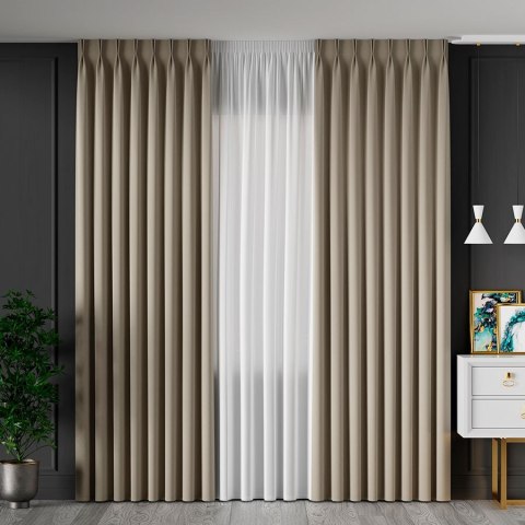 SERINA Tkanina dekoracyjna, wys. 300cm, kolor 029 jasny beżowy 318744/TDP/029/000300/1