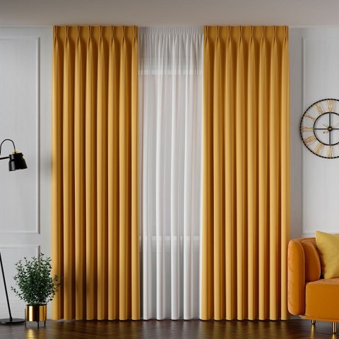 SERINA Tkanina dekoracyjna, wys. 300cm, kolor 032 żółty 318744/TDP/032/000300/1