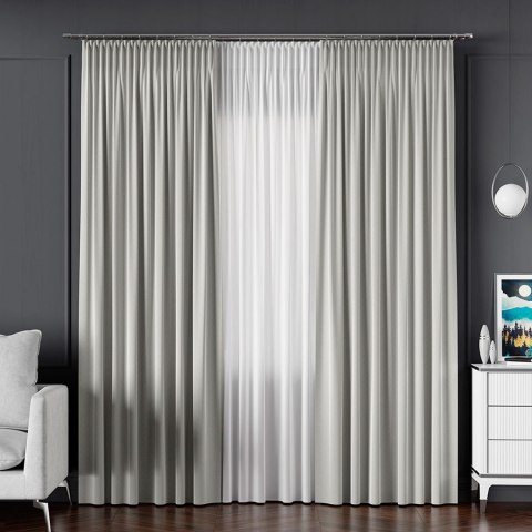 SERINA Tkanina dekoracyjna, wys. 300cm, kolor 057 ciepły jasny szary 318744/TDP/057/000300/1