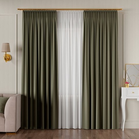 SERINA Tkanina dekoracyjna, wys. 300cm, kolor 061 szarozielony 318744/TDP/061/000300/1