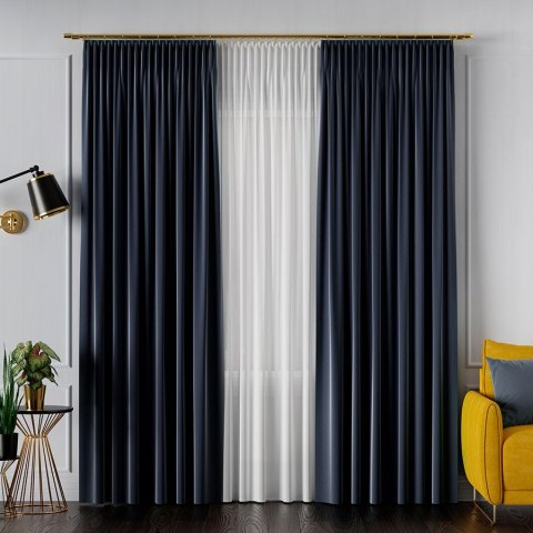 SERINA Tkanina dekoracyjna, wys. 300cm, kolor 070 ciemny granatowy 318744/TDP/070/000300/1