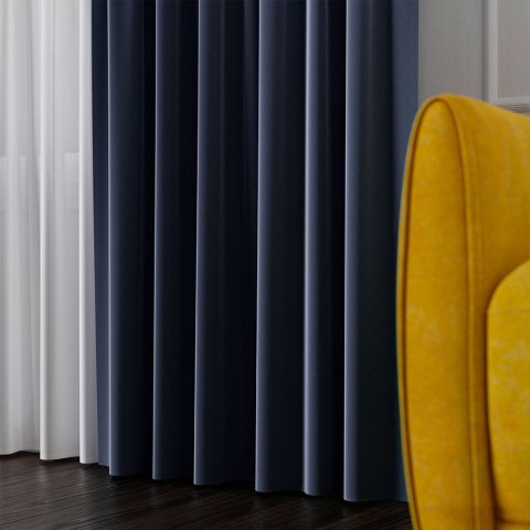 SERINA Tkanina dekoracyjna, wys. 300cm, kolor 070 ciemny granatowy 318744/TDP/070/000300/1