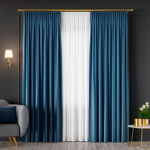 SERINA Tkanina dekoracyjna, wys. 300cm, kolor 075 niebieski 318744/TDP/075/000300/1