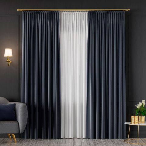 SERINA Tkanina dekoracyjna, wys. 300cm, kolor 084 ciemny popielaty 318744/TDP/084/000300/1