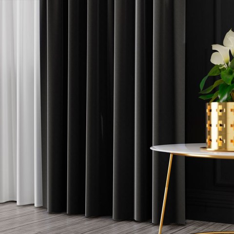 SERINA Tkanina dekoracyjna, wys. 300cm, kolor 087 ciepły grafitowy 318744/TDP/087/000300/1