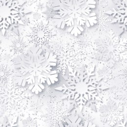 ŚNIEŻYNKI Tkanina dekoracyjna NINA WODOODPORNA, szer. 160cm, kolor biały DBN362/NIW/001/160000/1