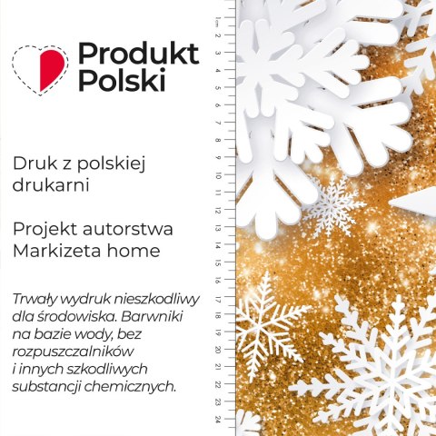 ŚNIEŻYNKI Tkanina dekoracyjna NINA WODOODPORNA, szer. 160cm, kolor złoty DBN362/NIW/008/160000/1