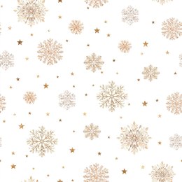 ŚNIEŻYNKI, ZIMOWA OPOWIEŚĆ Tkanina dekoracyjna NINA WODOODPORNA, szer. 160cm, kolor biały DBN363/NIW/001/160000/1