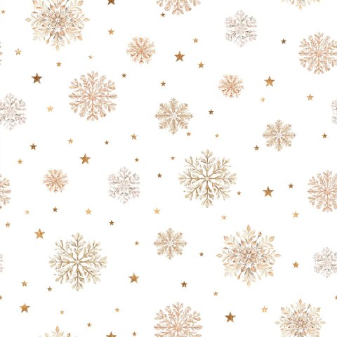 ŚNIEŻYNKI, ZIMOWA OPOWIEŚĆ Tkanina dekoracyjna NINA WODOODPORNA, szer. 160cm, kolor biały DBN363/NIW/001/160000/1