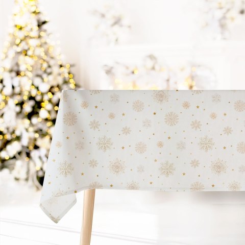 ŚNIEŻYNKI, ZIMOWA OPOWIEŚĆ Tkanina dekoracyjna NINA WODOODPORNA, szer. 160cm, kolor biały DBN363/NIW/001/160000/1