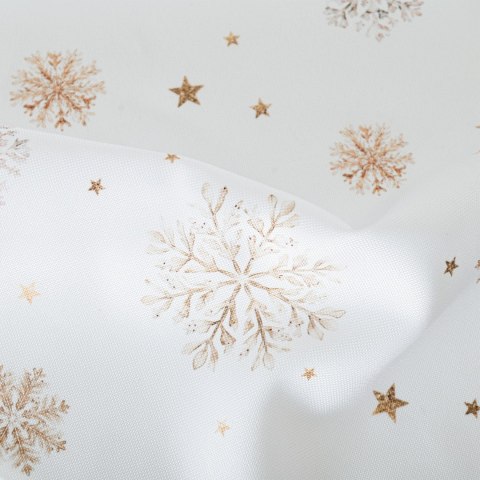 ŚNIEŻYNKI, ZIMOWA OPOWIEŚĆ Tkanina dekoracyjna NINA WODOODPORNA, szer. 160cm, kolor biały DBN363/NIW/001/160000/1