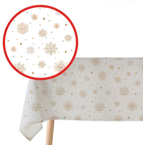 ŚNIEŻYNKI, ZIMOWA OPOWIEŚĆ Tkanina dekoracyjna NINA WODOODPORNA, szer. 160cm, kolor biały DBN363/NIW/001/160000/1