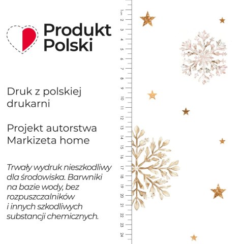 ŚNIEŻYNKI, ZIMOWA OPOWIEŚĆ Tkanina dekoracyjna NINA WODOODPORNA, szer. 160cm, kolor biały DBN363/NIW/001/160000/1