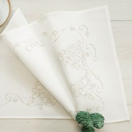 ŚWIĄTECZNY BLASK Bieżnik, 40x160cm, kolor biały 615800/KSP/001/040160/1