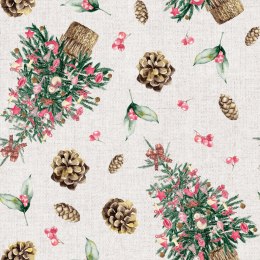 ŚWIĘTA 047 Tkanina dekoracyjna świąteczna, typu TZ7030, szer. 140cm TZ0047/TDM/001/140000/1