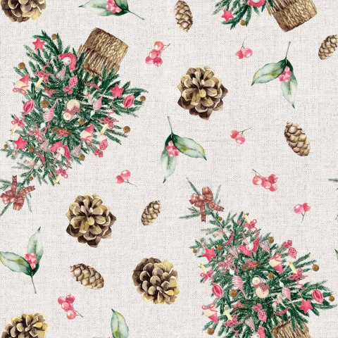 ŚWIĘTA 047 Tkanina dekoracyjna świąteczna, typu TZ7030, szer. 140cm TZ0047/TDM/001/140000/1