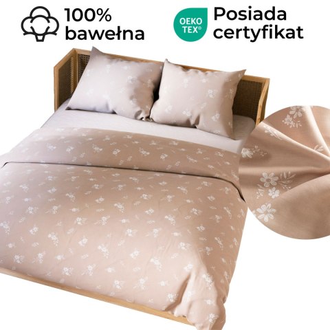 VELORA Komplet pościeli z bawełny satynowej 160x200cm 100105/SAT/000/160200/1