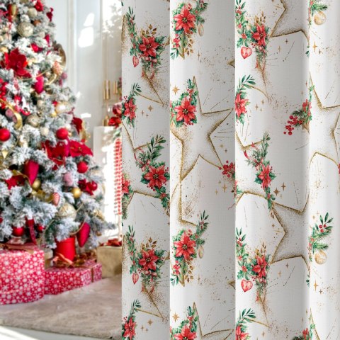 ZŁOTE GWIAZDY Tkanina dekoracyjna NINA WODOODPORNA, szer. 160cm, kolor biały DBN369/NIW/001/160000/1