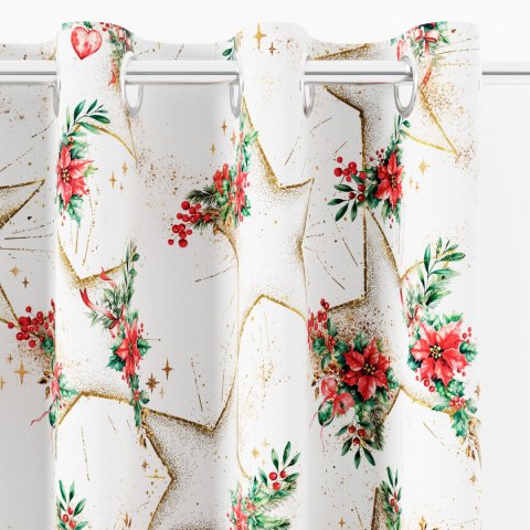 ZŁOTE GWIAZDY Tkanina dekoracyjna NINA WODOODPORNA, szer. 160cm, kolor biały DBN369/NIW/001/160000/1