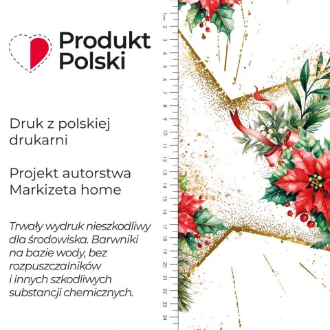 ZŁOTE GWIAZDY Tkanina dekoracyjna NINA WODOODPORNA, szer. 160cm, kolor biały DBN369/NIW/001/160000/1