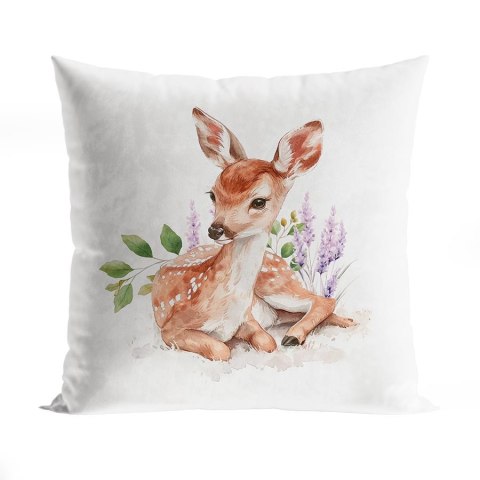 BAJKOWY LAS_SARENKA Poszewka dekoracyjna VELVET, 40x40cm, kolor biały P00262/POP/001/040040/1