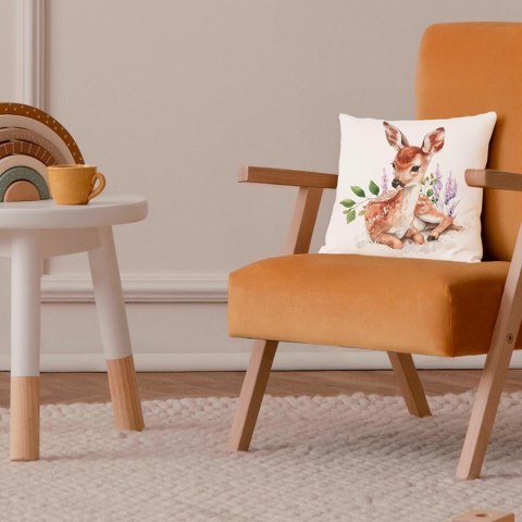 BAJKOWY LAS_SARENKA Poszewka dekoracyjna VELVET, 40x40cm, kolor biały P00262/POP/001/040040/1