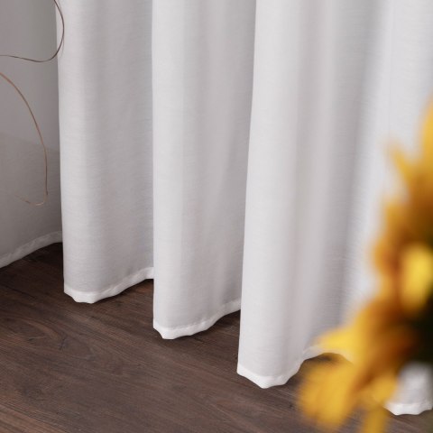 BASIC Zasłona gotowa na przelotkach, 300x145cm, kolor 010 biały TD0005/ZGP/010/145300/1