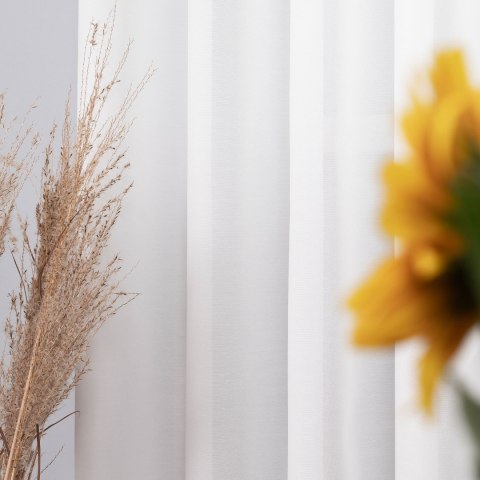 BASIC Zasłona gotowa na przelotkach, 300x145cm, kolor 010 biały TD0005/ZGP/010/145300/1