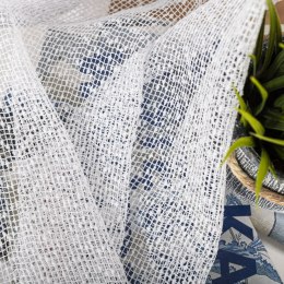 Firanka fantazyjna siatka z puszystymi przeszyciami, wys. 280cm, kolor biały 006050/000/001/000280/1