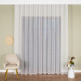 Firanka fantazyjna siatka z puszystymi przeszyciami, wys. 280cm, kolor biały 006050/000/001/000280/1