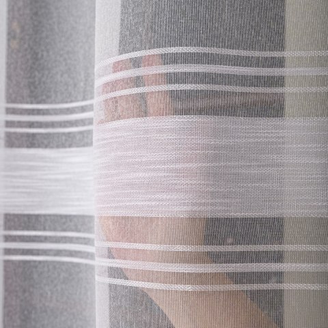 Firanka fantazyjna z ołowianką, wys. 300cm, kolor biały 002173/OLO/001/000300/1
