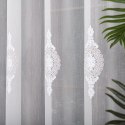 Firanka haftowana pasowa, wys.285cm, kolor 003 biały z beżowo-białą nicią FH0030/768/003/000285/1