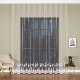 Firanka haftowana z samym dołem, wys.300cm, kolor biały FH0036/020/001/000300/1