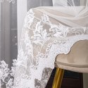 Firanka haftowana ze wzorem pasowym, wys. 300cm, kolor biały z błyskiem FH0046/880/001/000300/1