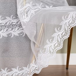 Firanka z aplikacją na markizecie, wys. 280cm, kolor biały 113084/433/001/000280/1