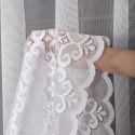 Firanka żakardowa ze wzorem na samym dole, wys. 250cm, kolor biały 015997/000/001/000250/1