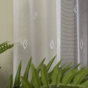 Firanka żakardowa ze wzorem pasowym, wys. 160cm, kolor biały 044288/000/001/000160/1