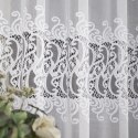 Firanka żakardowa ze wzorem pasowym, wys. 160cm, kolor biały 107871/000/001/000160/1
