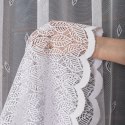 Firanka żakardowa ze wzorem pasowym, wys. 180cm, kolor biały 044288/000/001/000180/1