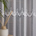 Firanka żakardowa ze wzorem pasowym, wys. 300cm, kolor biały 361270/000/001/000300/1
