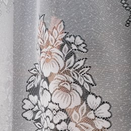 Firanka żakardowa ze wzorem po całości, wys. 160cm, kolor biały 361350/000/001/000160/1