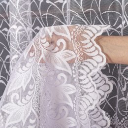 Firanka żakardowa ze wzorem po całości, wys. 170cm, kolor biały 049348/000/001/000170/1