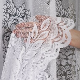 Firanka żakardowa ze wzorem po całości, wys. 170cm, kolor biały 361350/000/001/000170/1