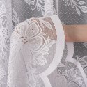 Firanka żakardowa ze wzorem po całości, wys. 175cm, kolor biały 004713/000/001/000175/1
