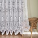 Firanka żakardowa ze wzorem po całości, wys. 220cm, kolor biały 361350/000/001/000220/1