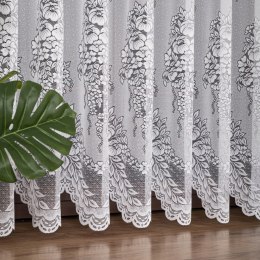Firanka żakardowa ze wzorem po całości, wys. 220cm, kolor biały 361350/000/001/000220/1