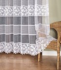 Firanka żakardowa ze wzorem pasowym, wys. 250cm, kolor biały 017563/000/001/000250/1