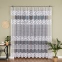 Firanka żakardowa ze wzorem pasowym, wys. 250cm, kolor biały 017563/000/001/000250/1